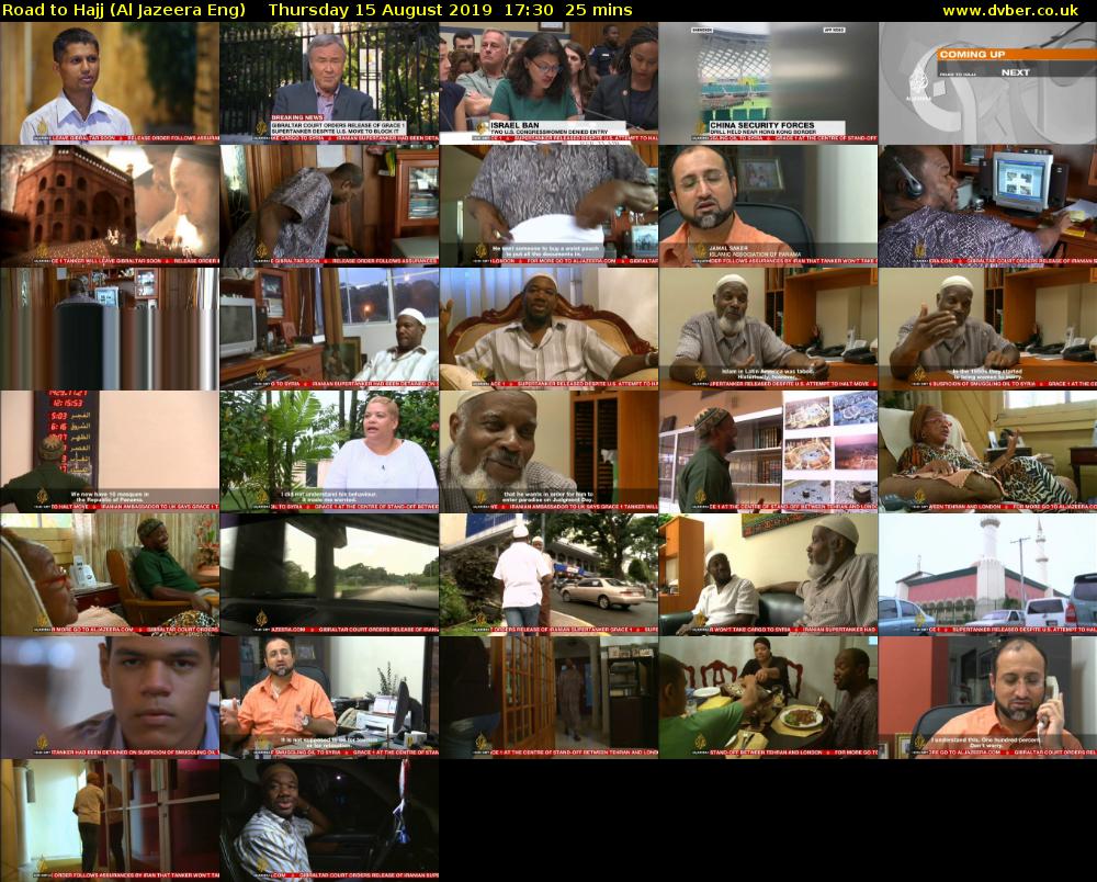 Road to Hajj (Al Jazeera Eng) Thursday 15 August 2019 17:30 - 17:55