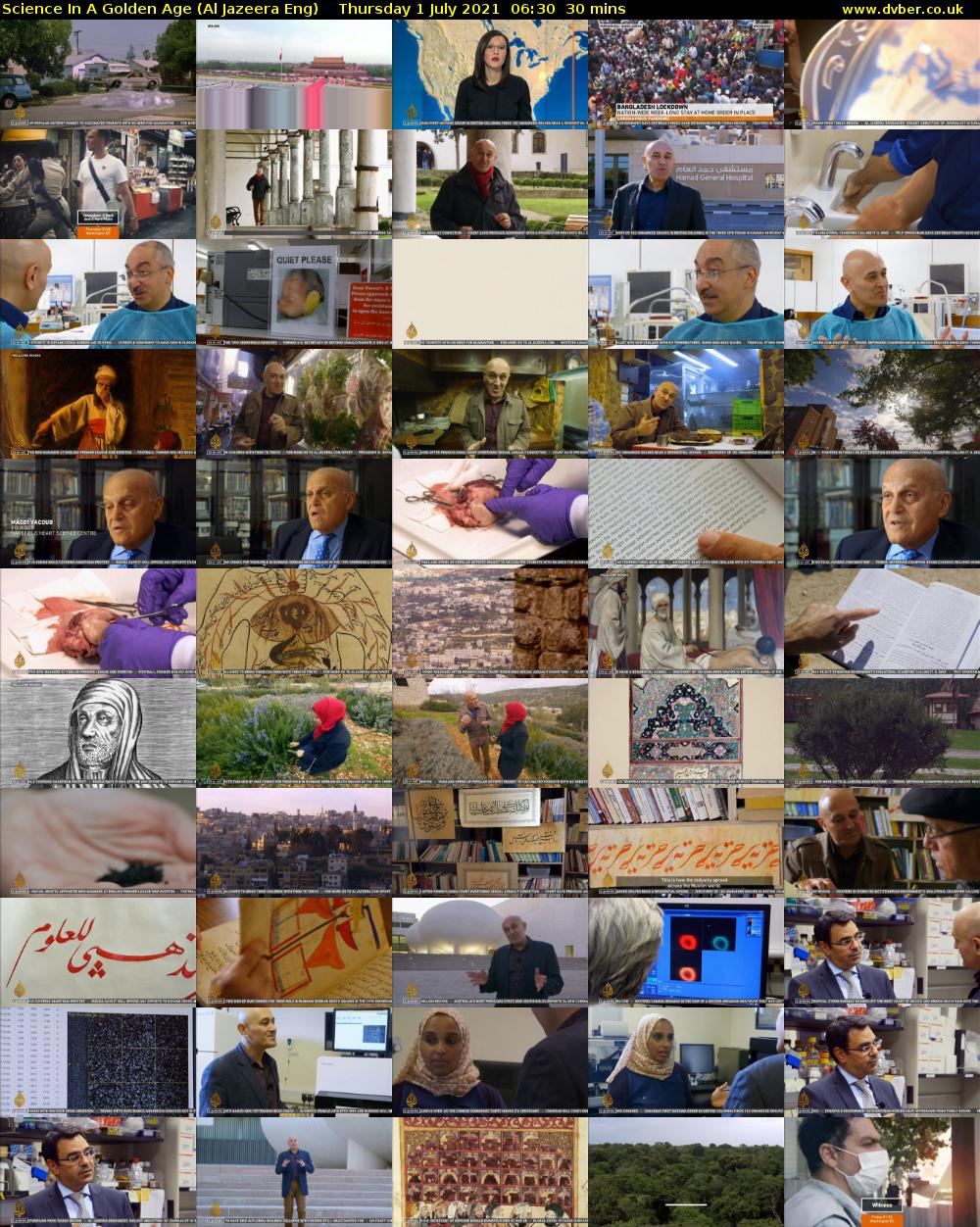 Science In A Golden Age (Al Jazeera Eng) Thursday 1 July 2021 06:30 - 07:00