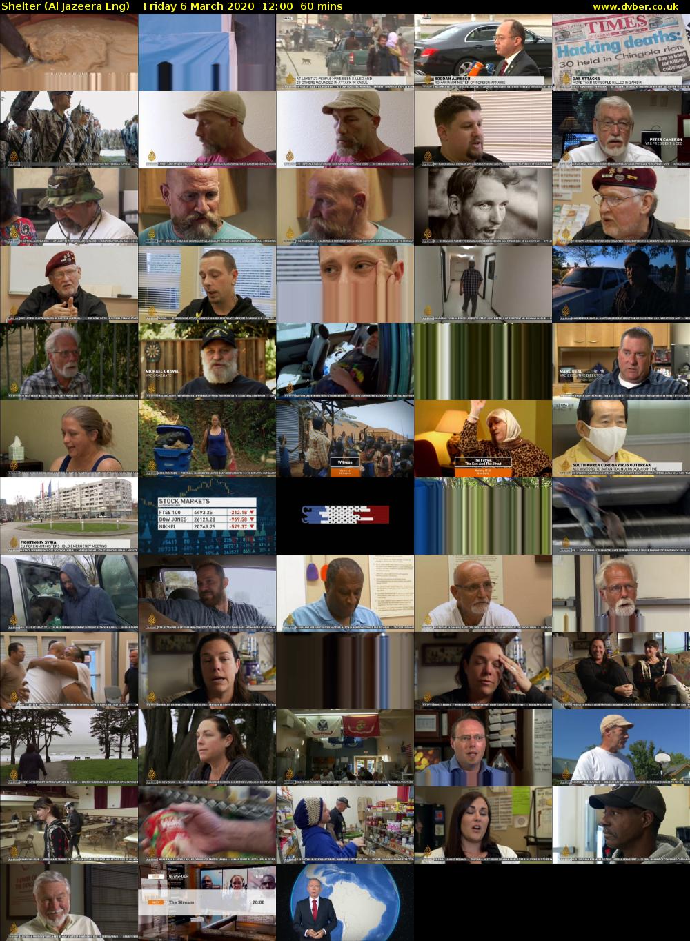 Shelter (Al Jazeera Eng) Friday 6 March 2020 12:00 - 13:00
