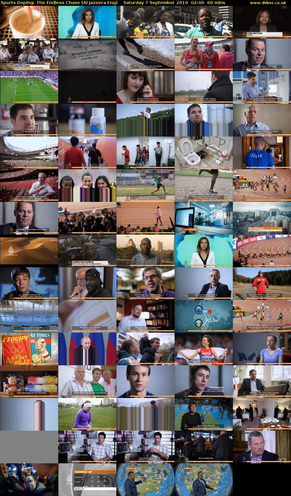 Sports Doping: The Endless Chase (Al Jazeera Eng) Saturday 7 September 2019 02:00 - 03:00
