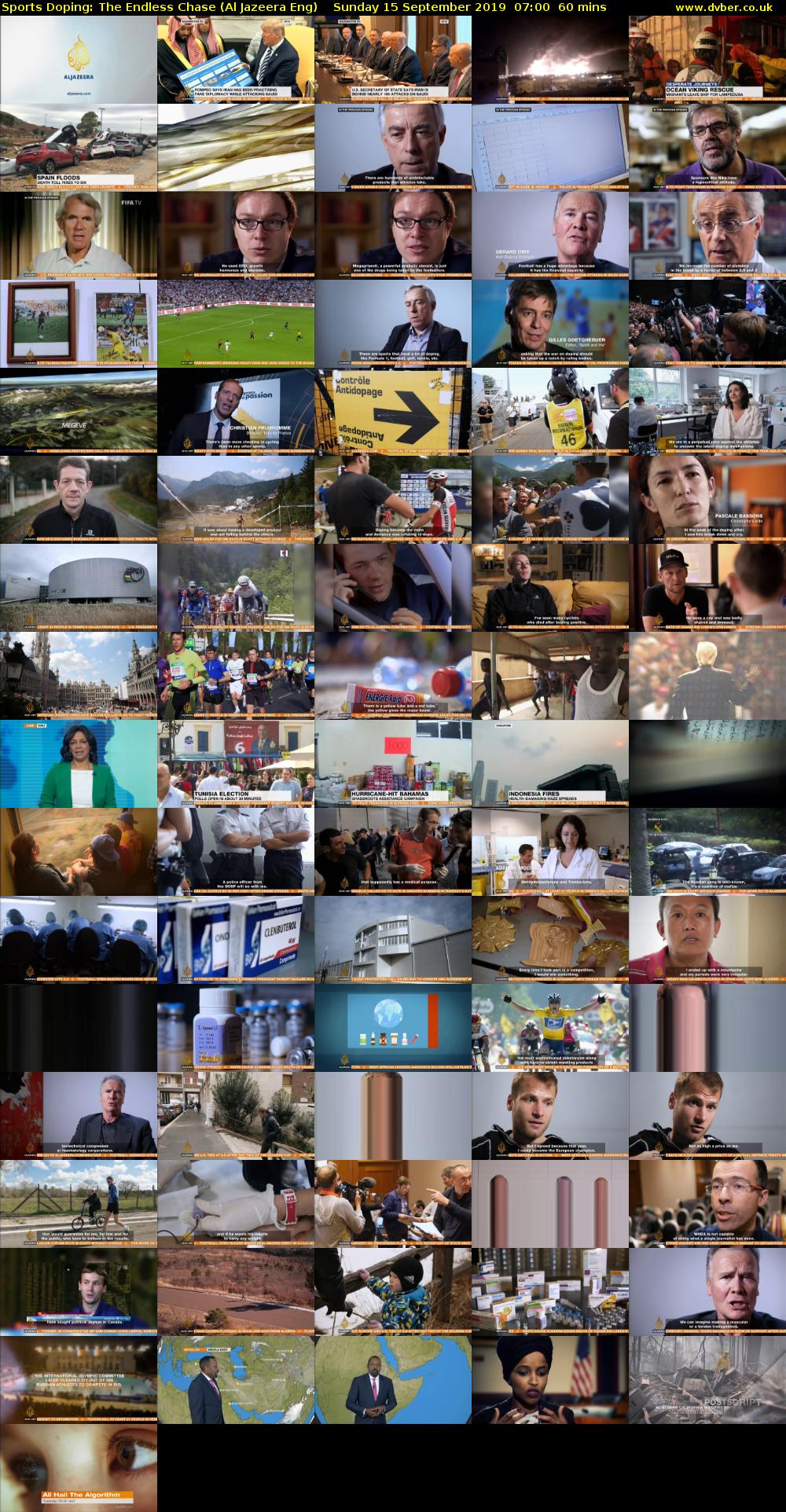 Sports Doping: The Endless Chase (Al Jazeera Eng) Sunday 15 September 2019 07:00 - 08:00