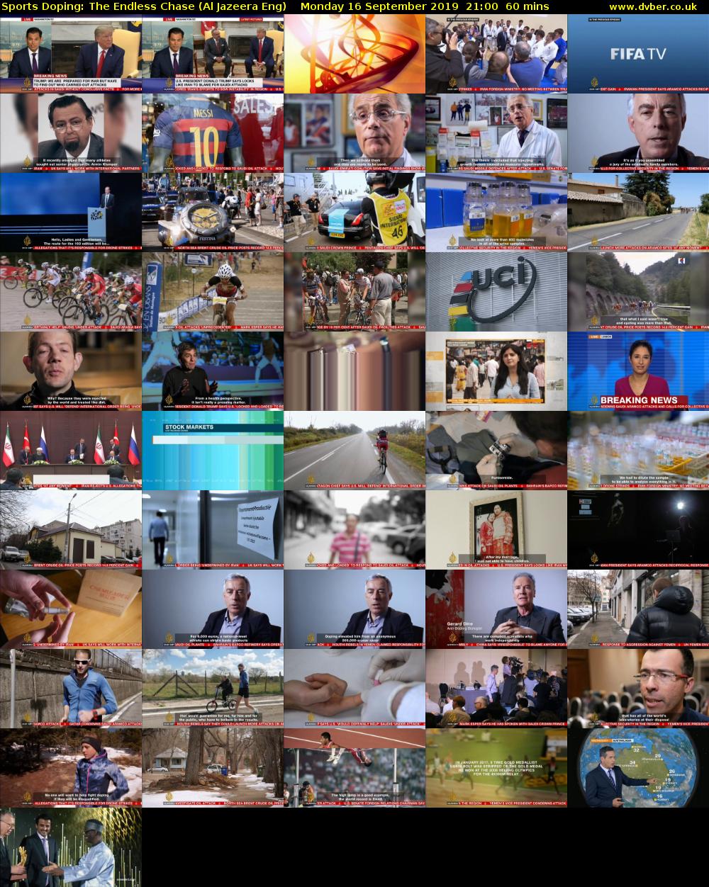 Sports Doping: The Endless Chase (Al Jazeera Eng) Monday 16 September 2019 21:00 - 22:00