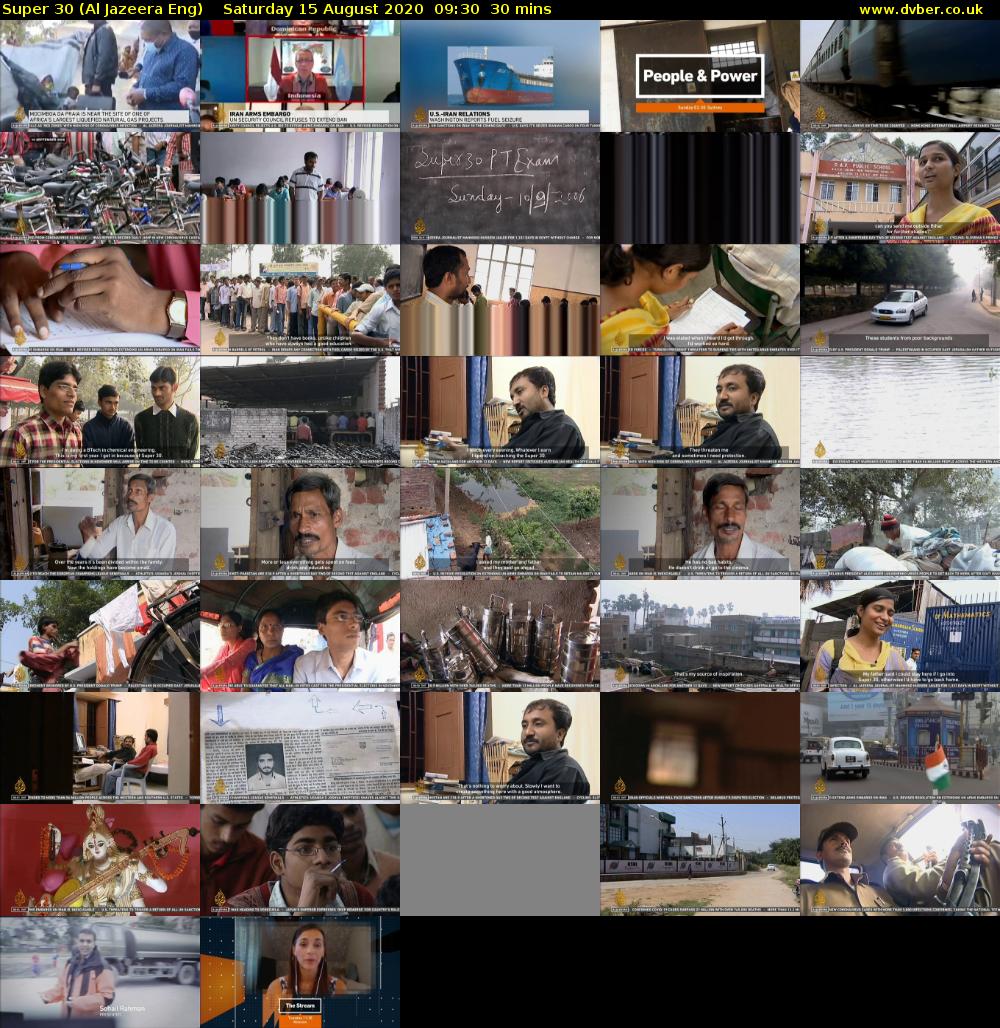 Super 30 (Al Jazeera Eng) Saturday 15 August 2020 09:30 - 10:00