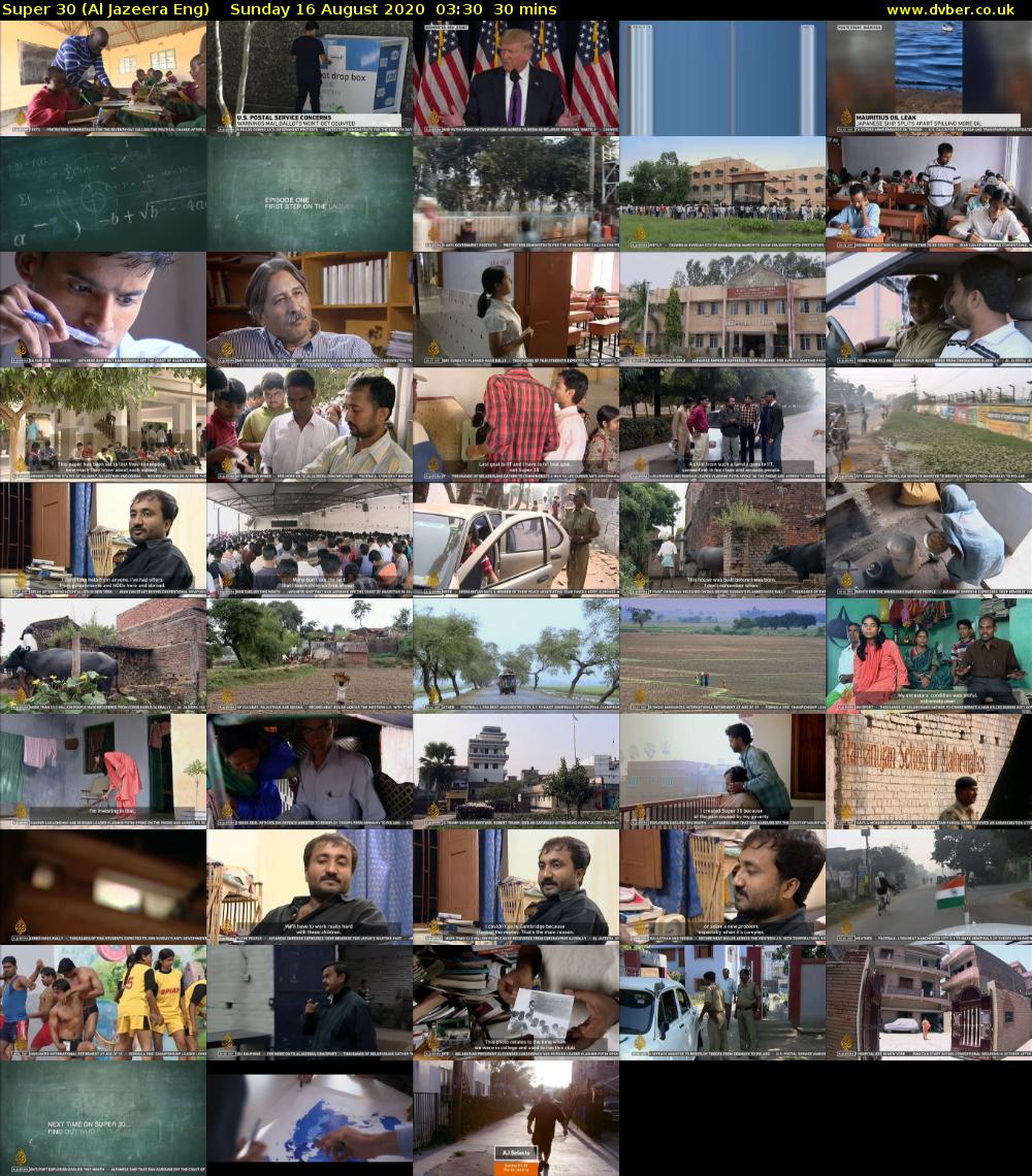 Super 30 (Al Jazeera Eng) Sunday 16 August 2020 03:30 - 04:00
