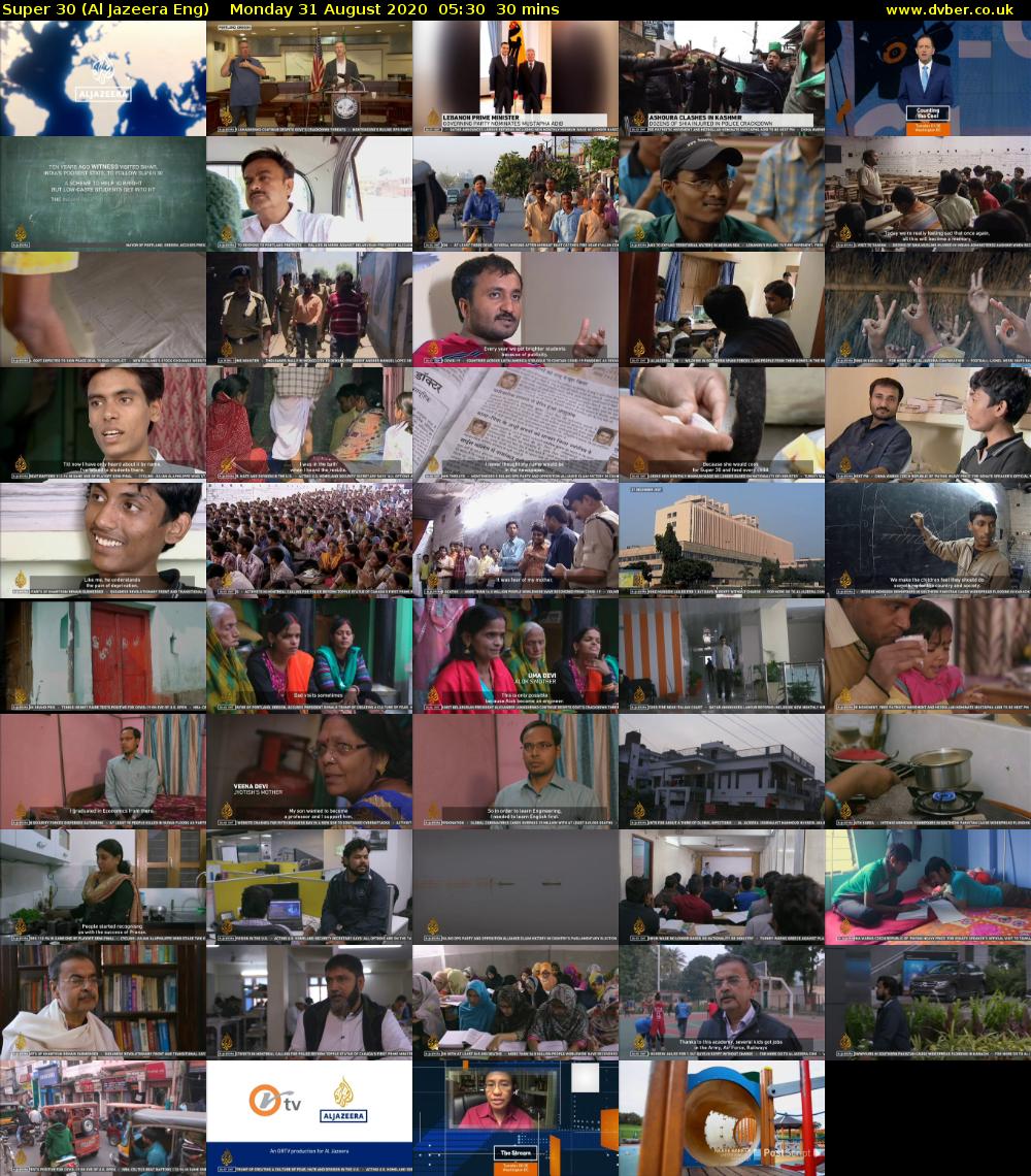Super 30 (Al Jazeera Eng) Monday 31 August 2020 05:30 - 06:00