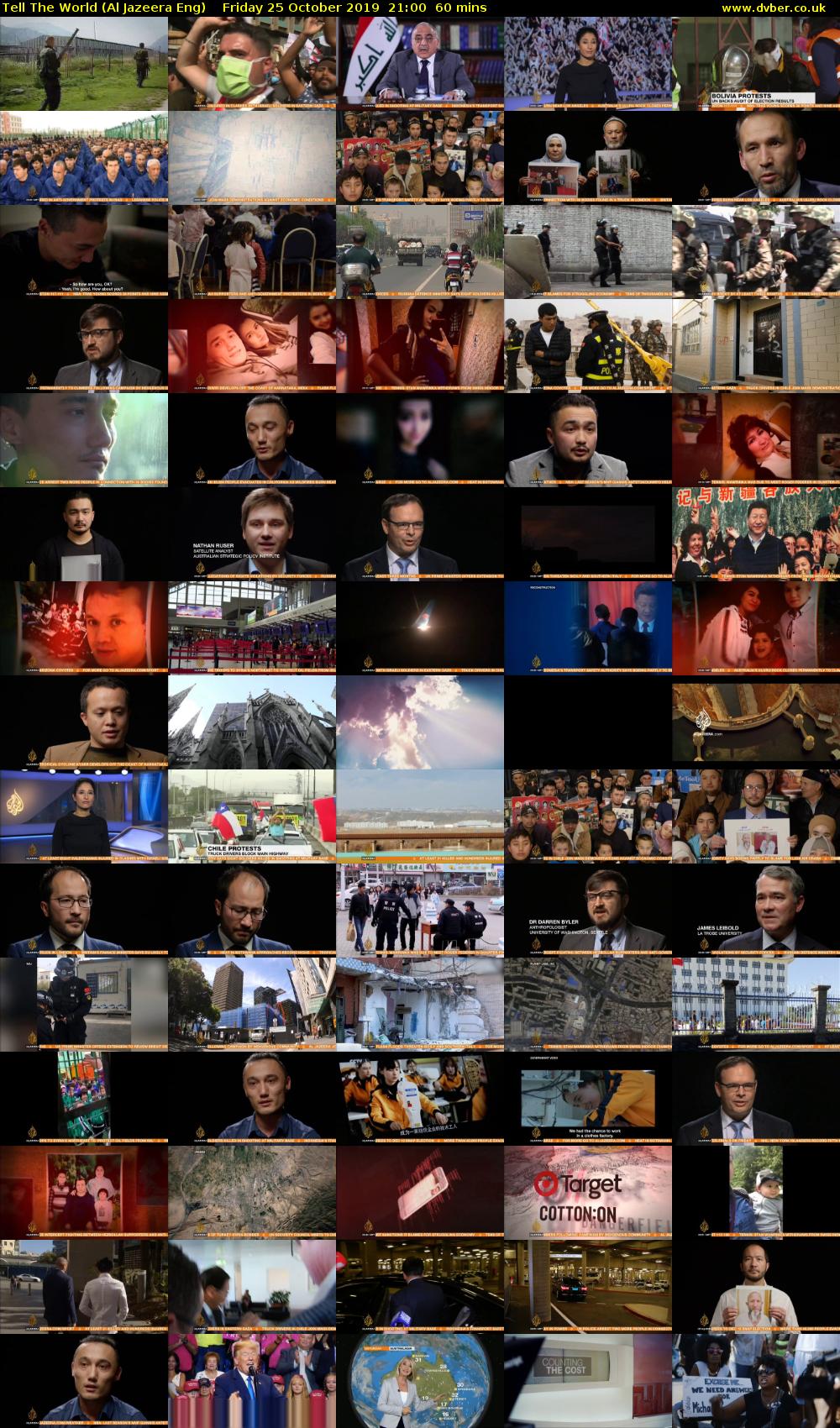 Tell The World (Al Jazeera Eng) Friday 25 October 2019 21:00 - 22:00