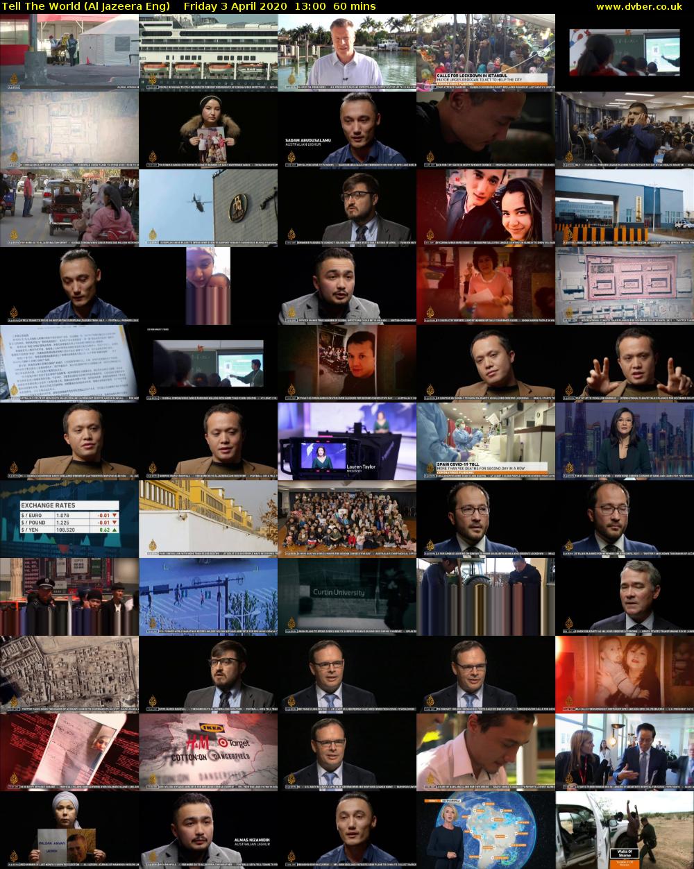 Tell The World (Al Jazeera Eng) Friday 3 April 2020 13:00 - 14:00