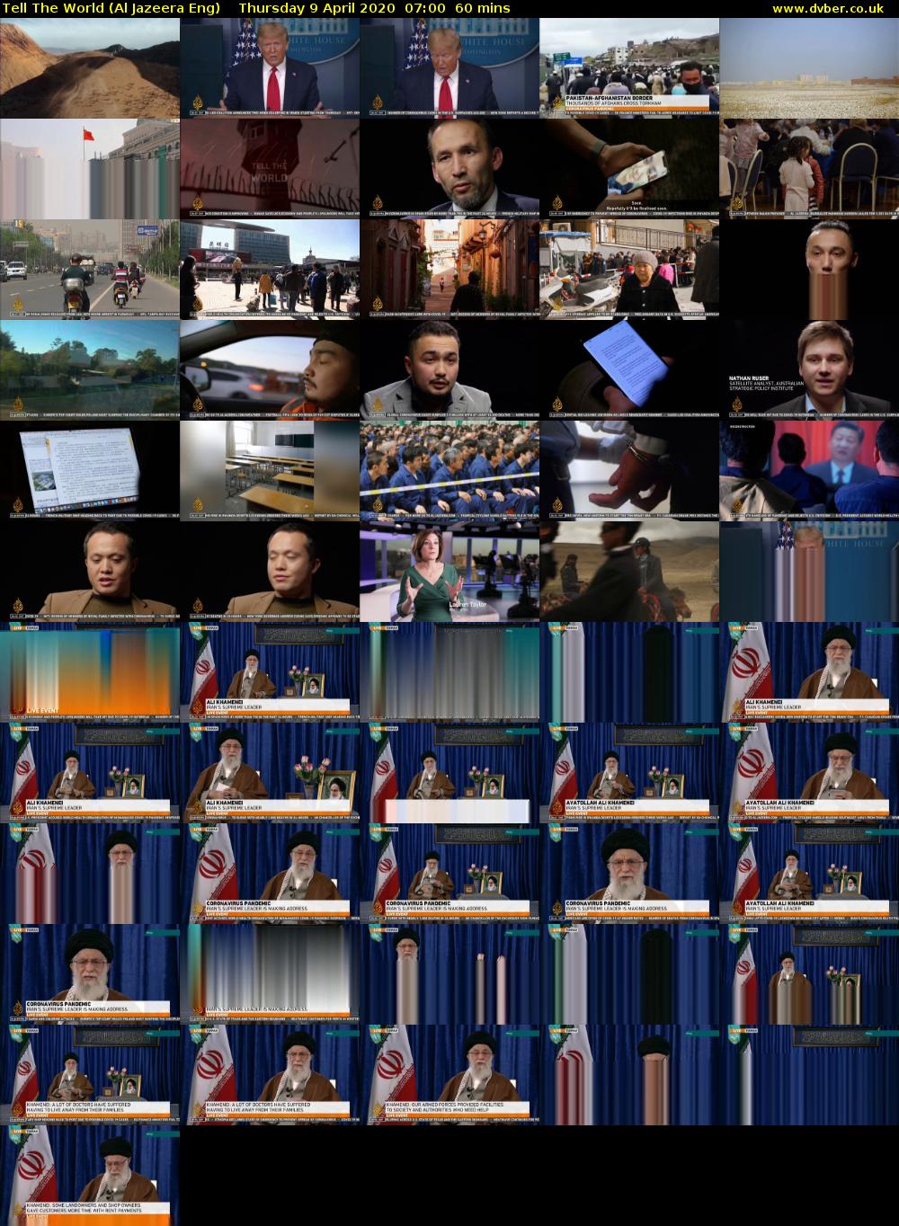 Tell The World (Al Jazeera Eng) Thursday 9 April 2020 07:00 - 08:00