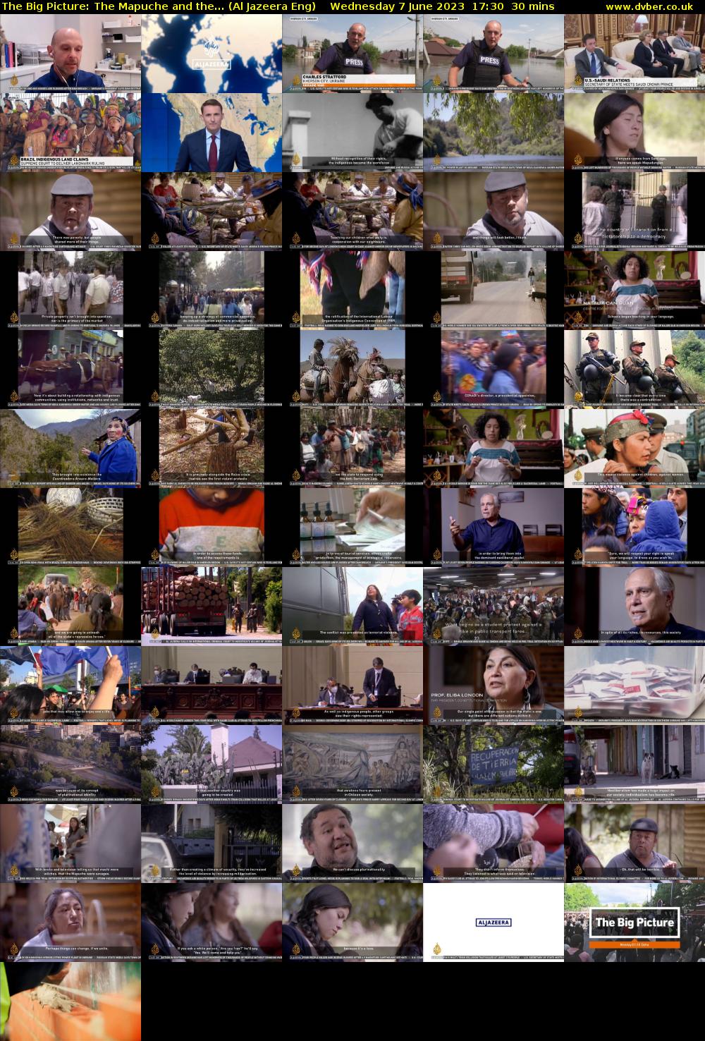 The Big Picture: The Mapuche and the... (Al Jazeera Eng) Wednesday 7 June 2023 17:30 - 18:00