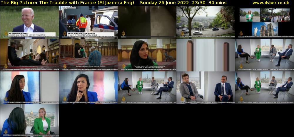 The Big Picture: The Trouble with France (Al Jazeera Eng) Sunday 26 June 2022 23:30 - 00:00