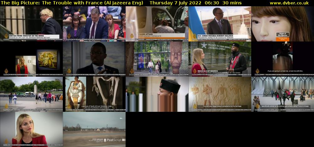 The Big Picture: The Trouble with France (Al Jazeera Eng) Thursday 7 July 2022 06:30 - 07:00