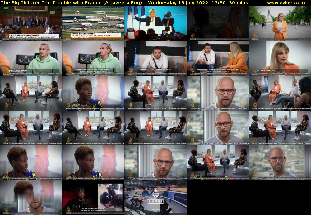 The Big Picture: The Trouble with France (Al Jazeera Eng) Wednesday 13 July 2022 17:30 - 18:00