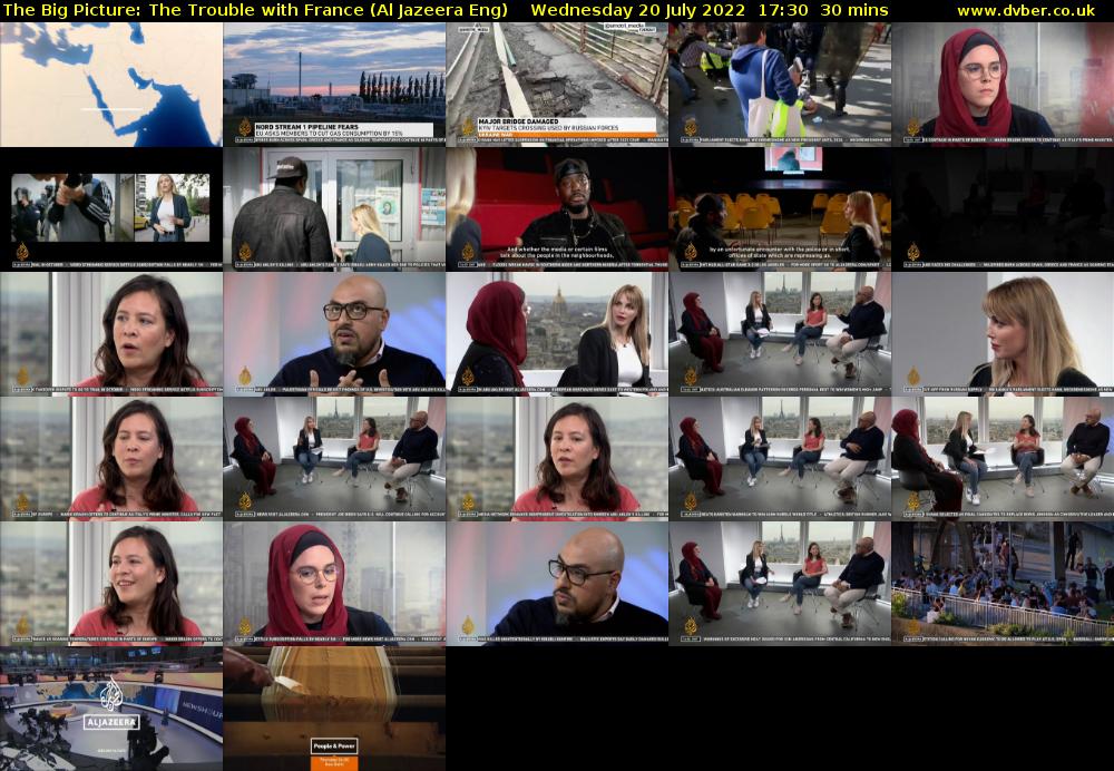 The Big Picture: The Trouble with France (Al Jazeera Eng) Wednesday 20 July 2022 17:30 - 18:00