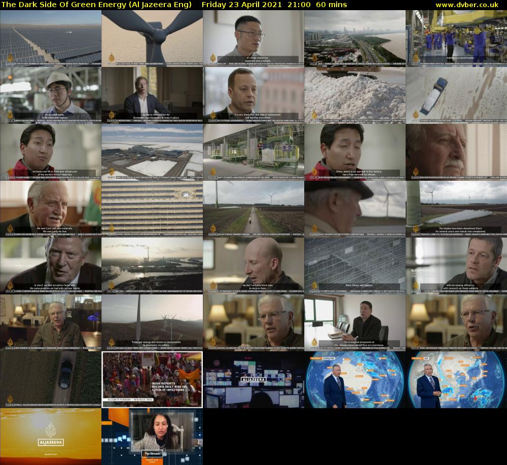 The Dark Side Of Green Energy (Al Jazeera Eng) Friday 23 April 2021 21:00 - 22:00