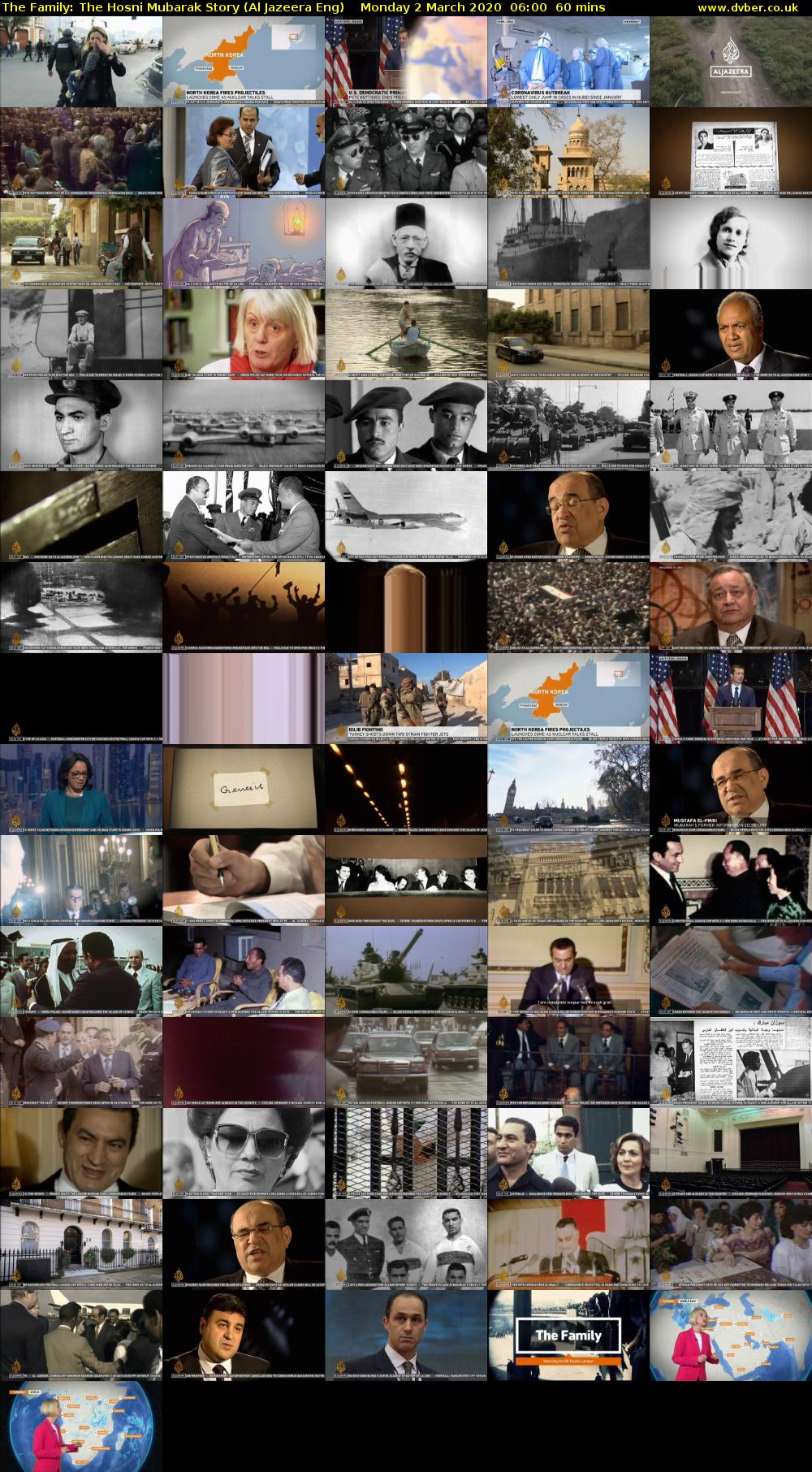 The Family: The Hosni Mubarak Story (Al Jazeera Eng) Monday 2 March 2020 06:00 - 07:00