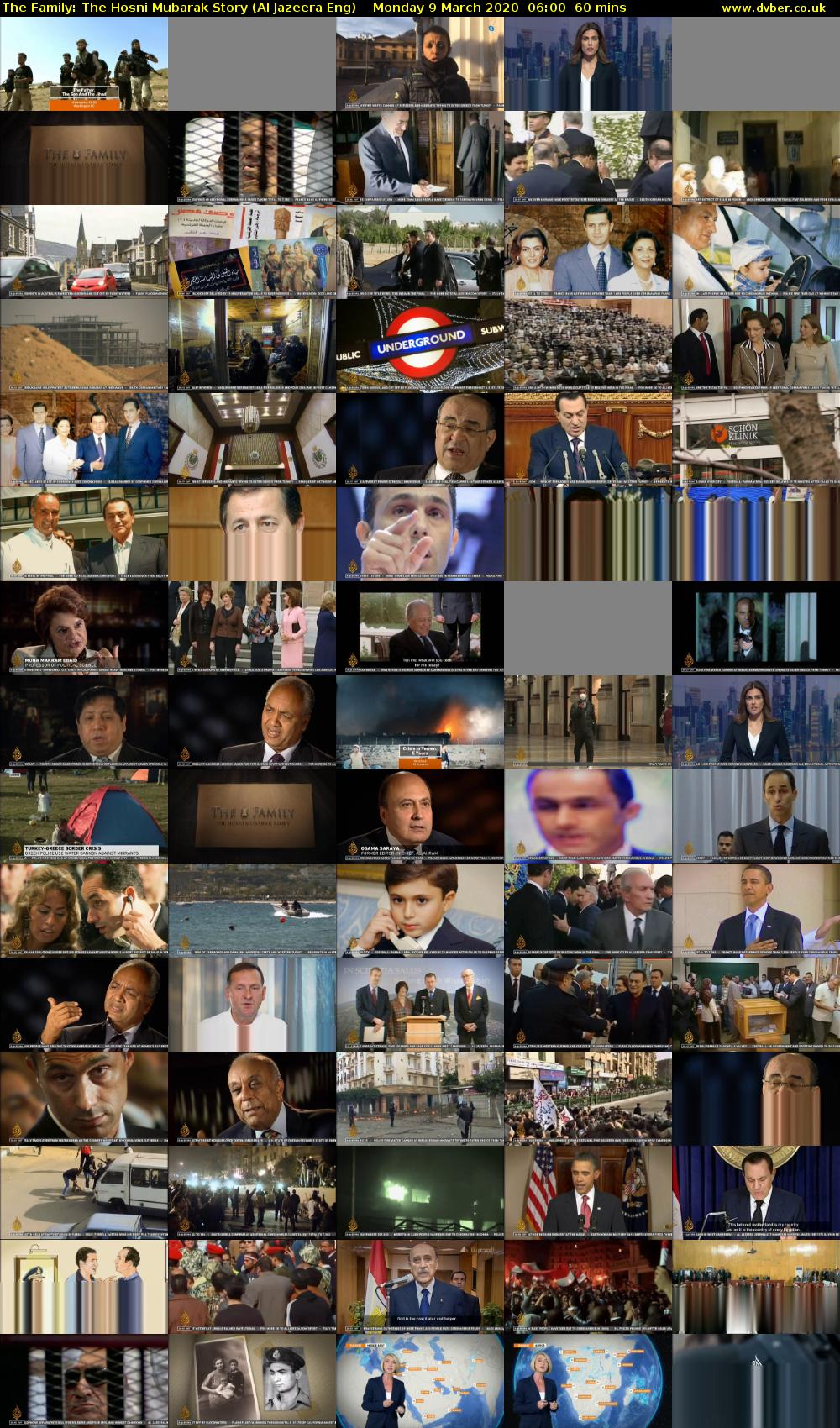 The Family: The Hosni Mubarak Story (Al Jazeera Eng) Monday 9 March 2020 06:00 - 07:00
