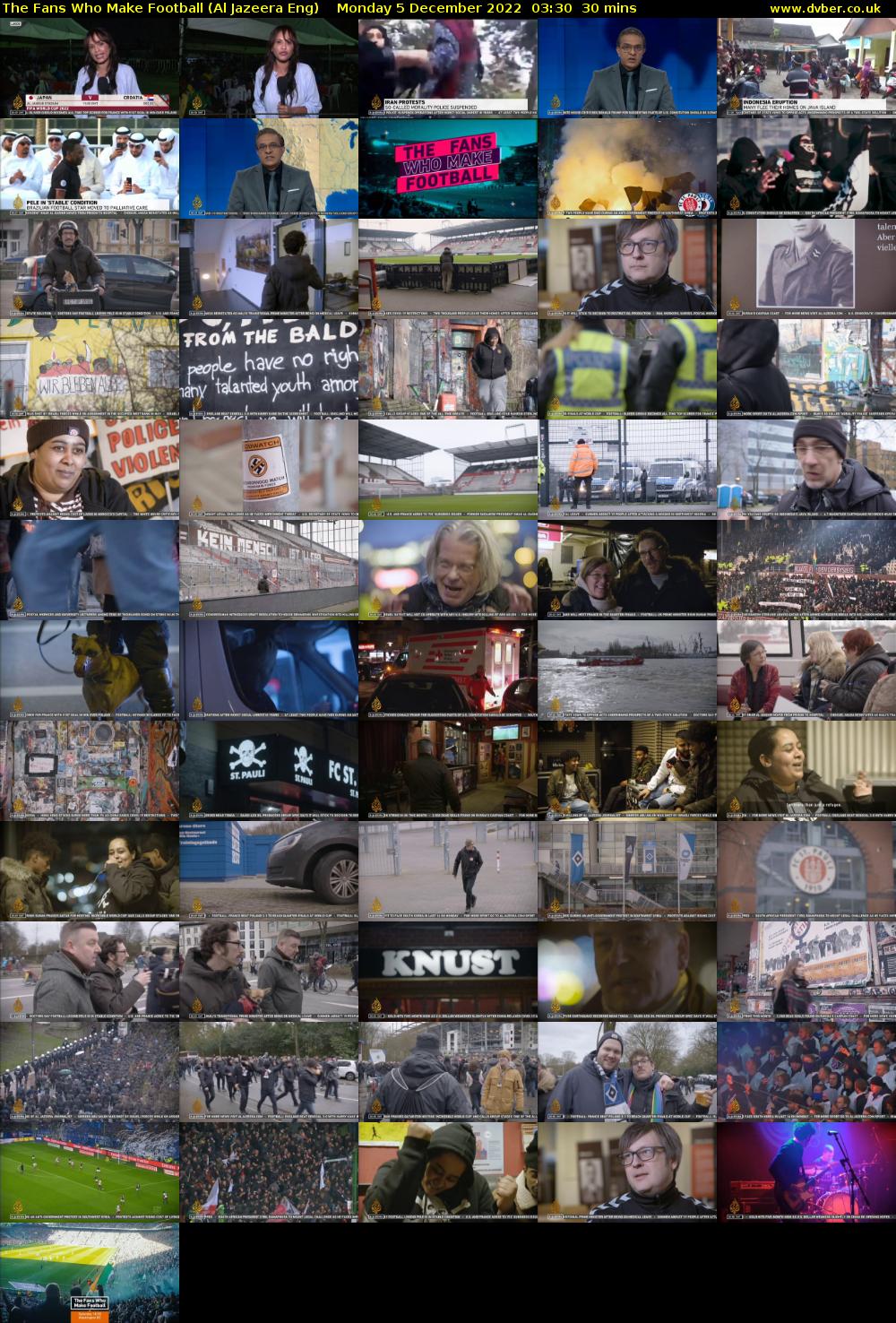 The Fans Who Make Football (Al Jazeera Eng) Monday 5 December 2022 03:30 - 04:00