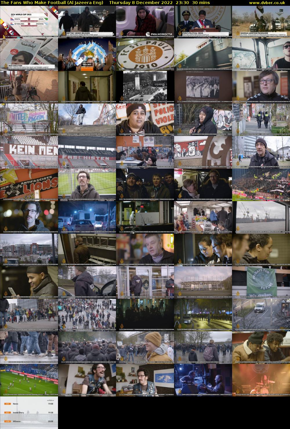 The Fans Who Make Football (Al Jazeera Eng) Thursday 8 December 2022 23:30 - 00:00