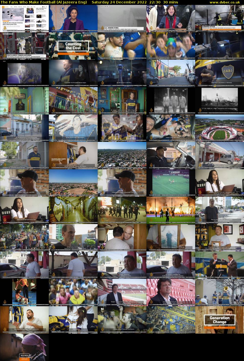 The Fans Who Make Football (Al Jazeera Eng) Saturday 24 December 2022 22:30 - 23:00