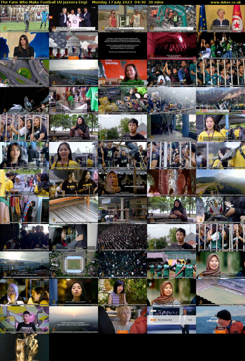 The Fans Who Make Football (Al Jazeera Eng) Monday 17 July 2023 04:30 - 05:00