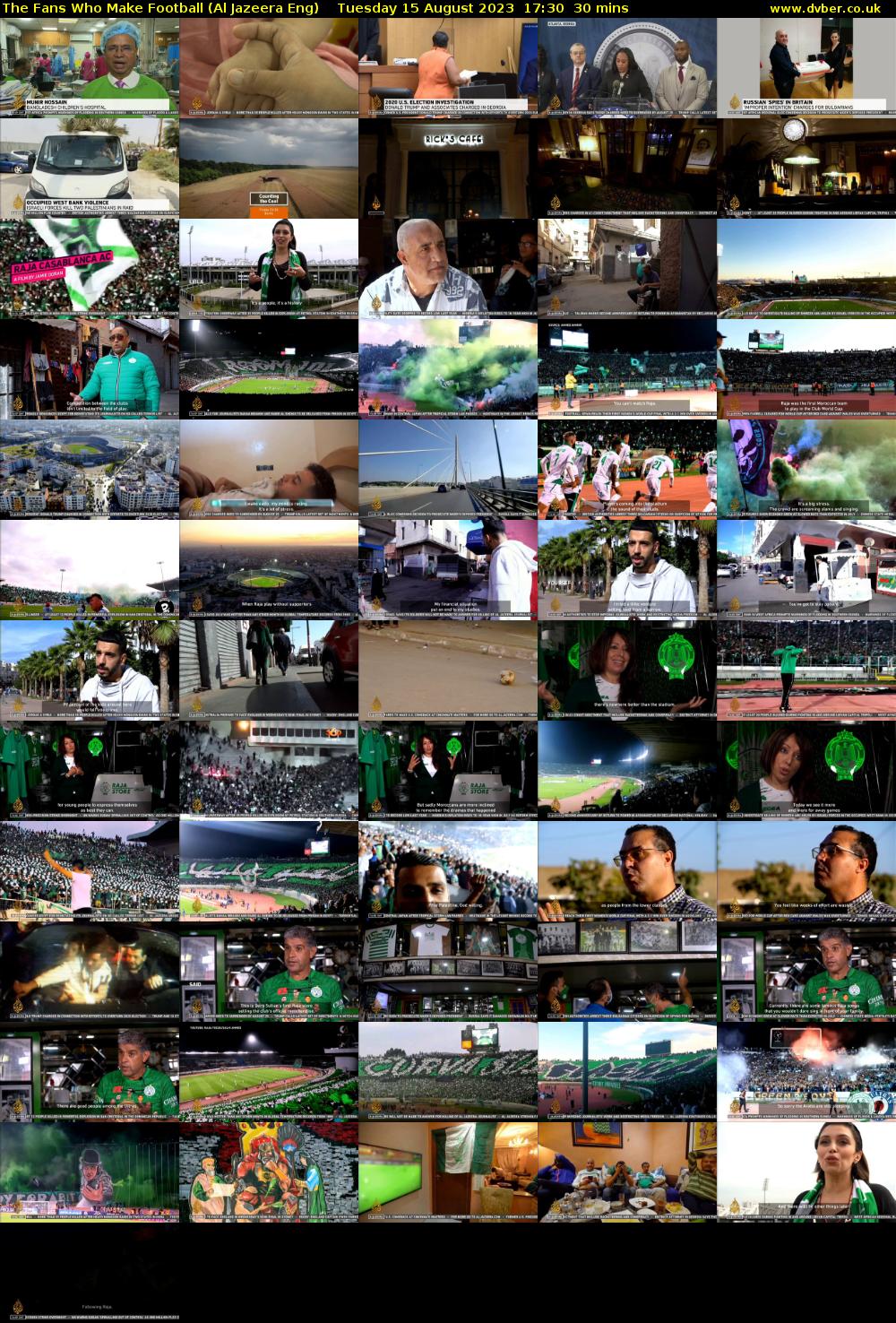 The Fans Who Make Football (Al Jazeera Eng) Tuesday 15 August 2023 17:30 - 18:00