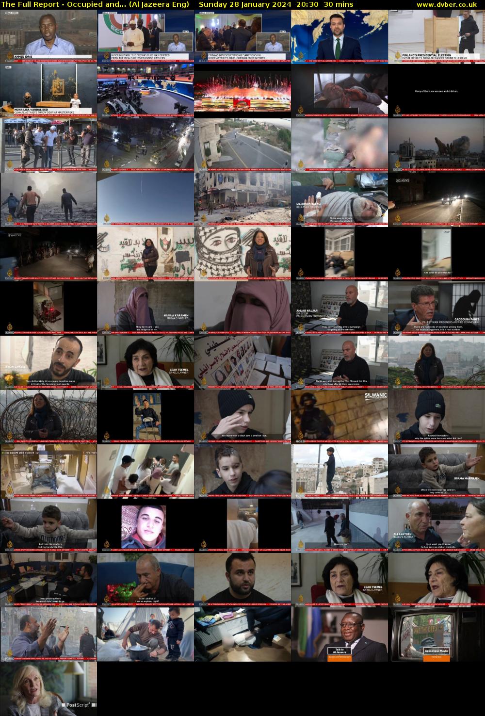 The Full Report - Occupied and... (Al Jazeera Eng) Sunday 28 January 2024 20:30 - 21:00