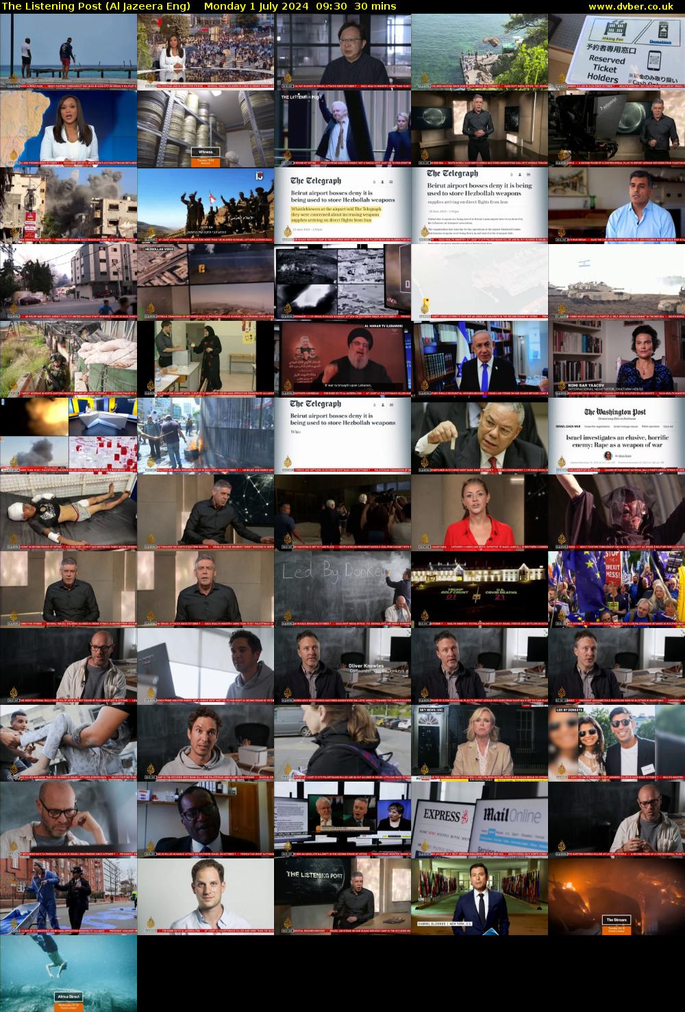 The Listening Post (Al Jazeera Eng) Monday 1 July 2024 09:30 - 10:00