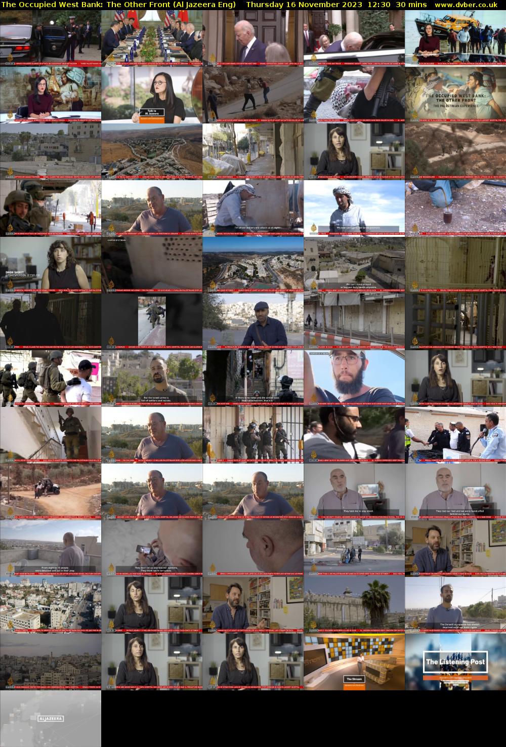 The Occupied West Bank: The Other Front (Al Jazeera Eng) Thursday 16 November 2023 12:30 - 13:00