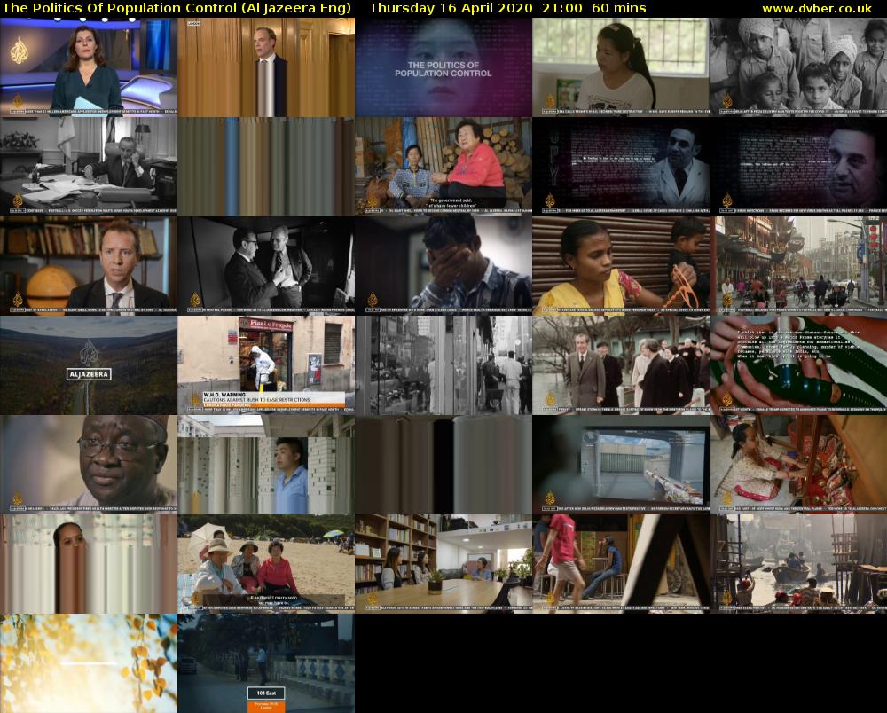The Politics Of Population Control (Al Jazeera Eng) Thursday 16 April 2020 21:00 - 22:00