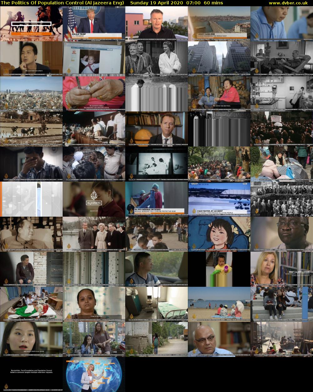 The Politics Of Population Control (Al Jazeera Eng) Sunday 19 April 2020 07:00 - 08:00