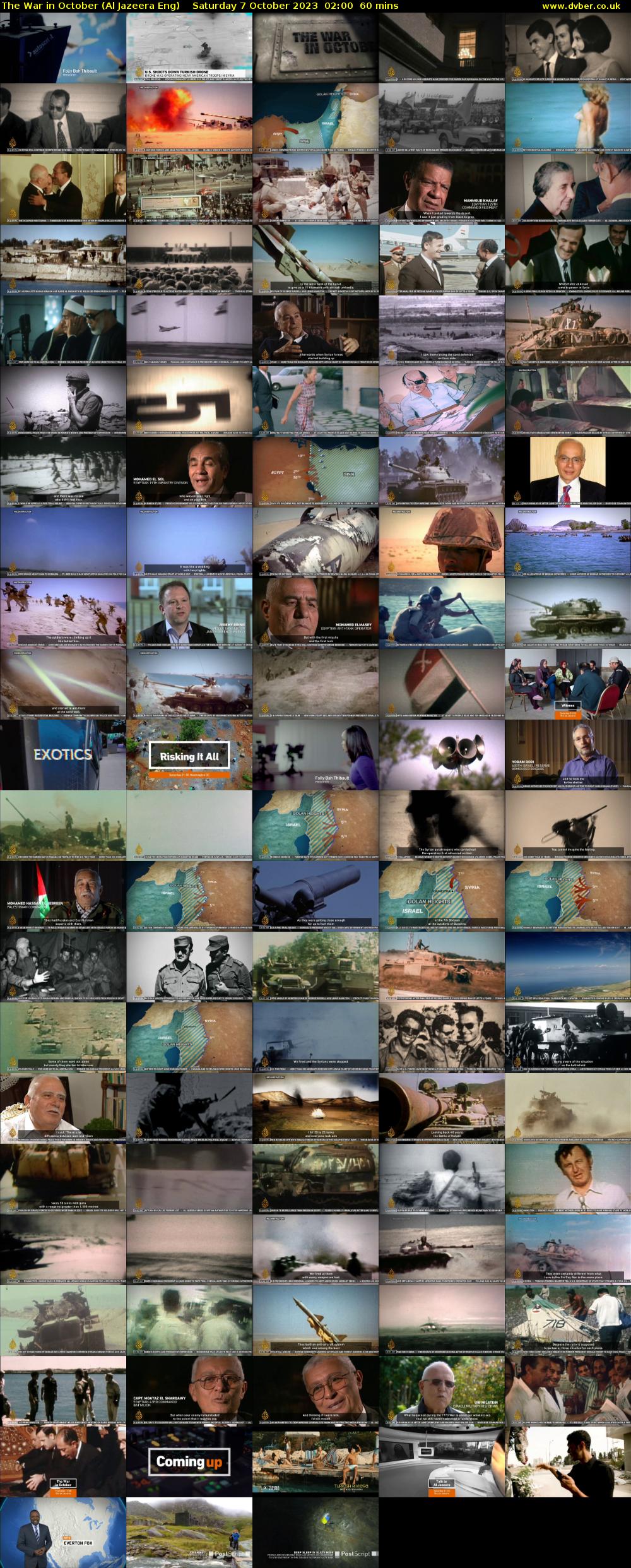 The War in October (Al Jazeera Eng) Saturday 7 October 2023 02:00 - 03:00