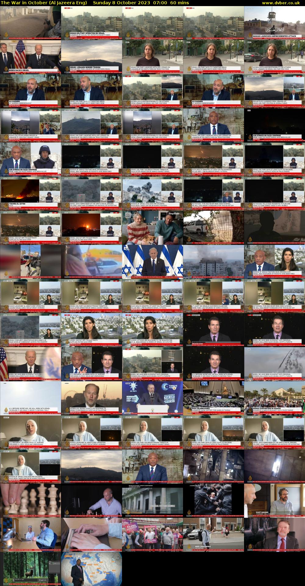The War in October (Al Jazeera Eng) Sunday 8 October 2023 07:00 - 08:00