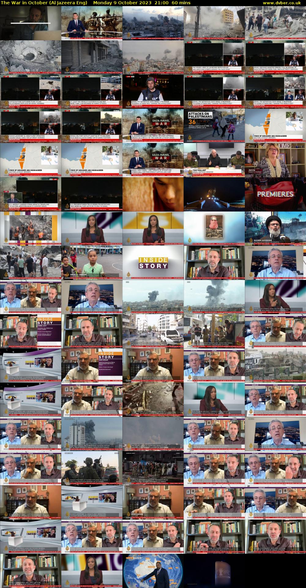 The War in October (Al Jazeera Eng) Monday 9 October 2023 21:00 - 22:00