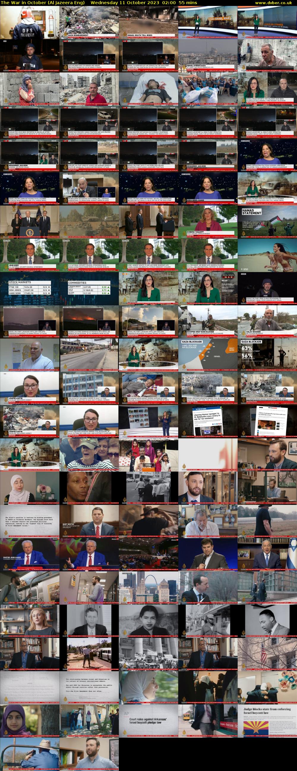 The War in October (Al Jazeera Eng) Wednesday 11 October 2023 02:00 - 02:55