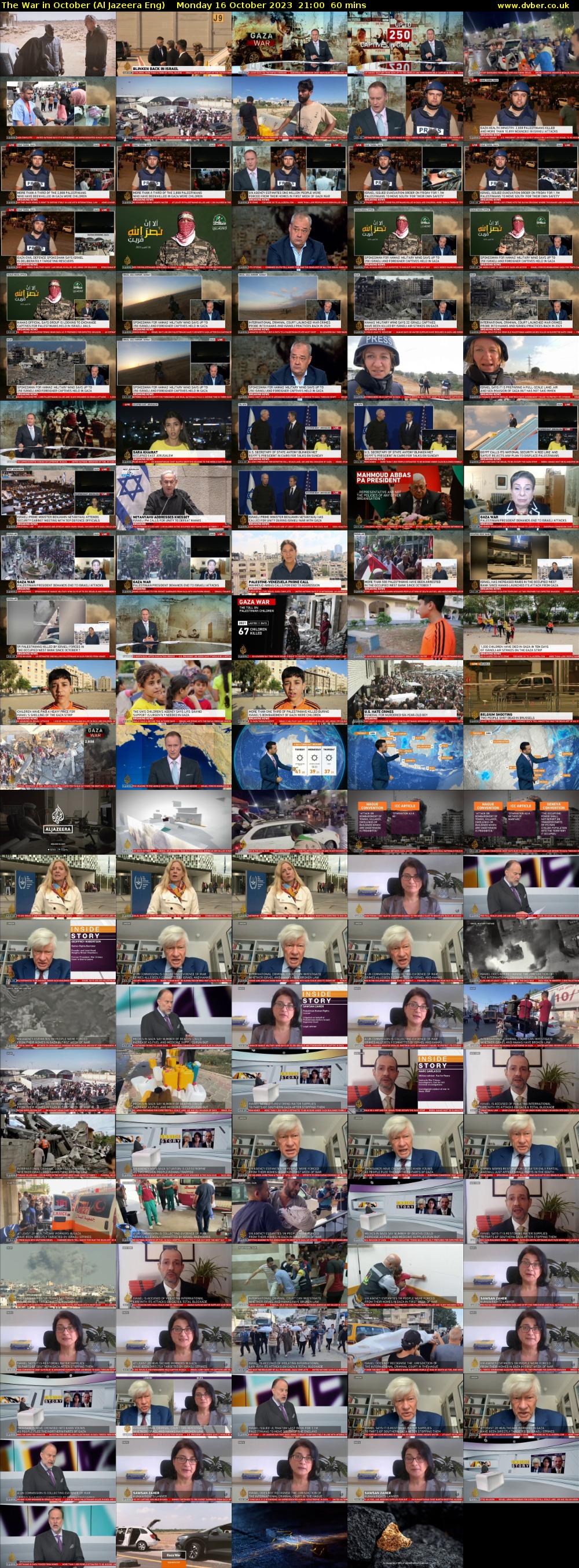 The War in October (Al Jazeera Eng) Monday 16 October 2023 21:00 - 22:00