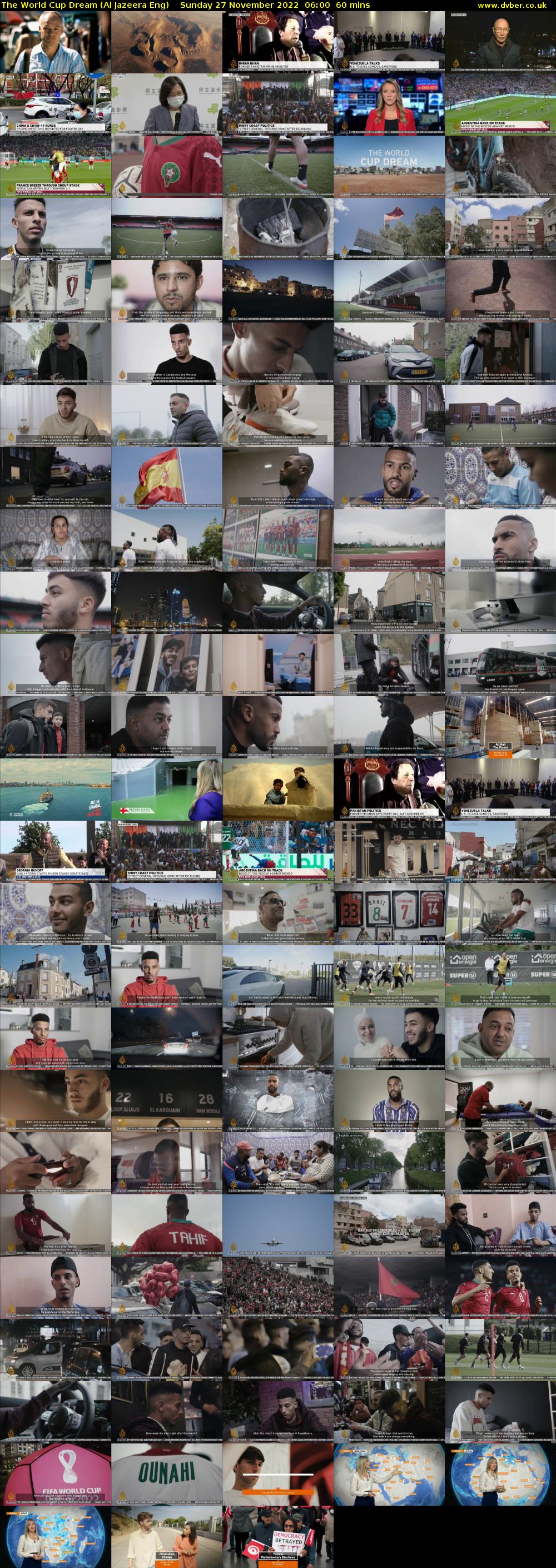 The World Cup Dream (Al Jazeera Eng) Sunday 27 November 2022 06:00 - 07:00
