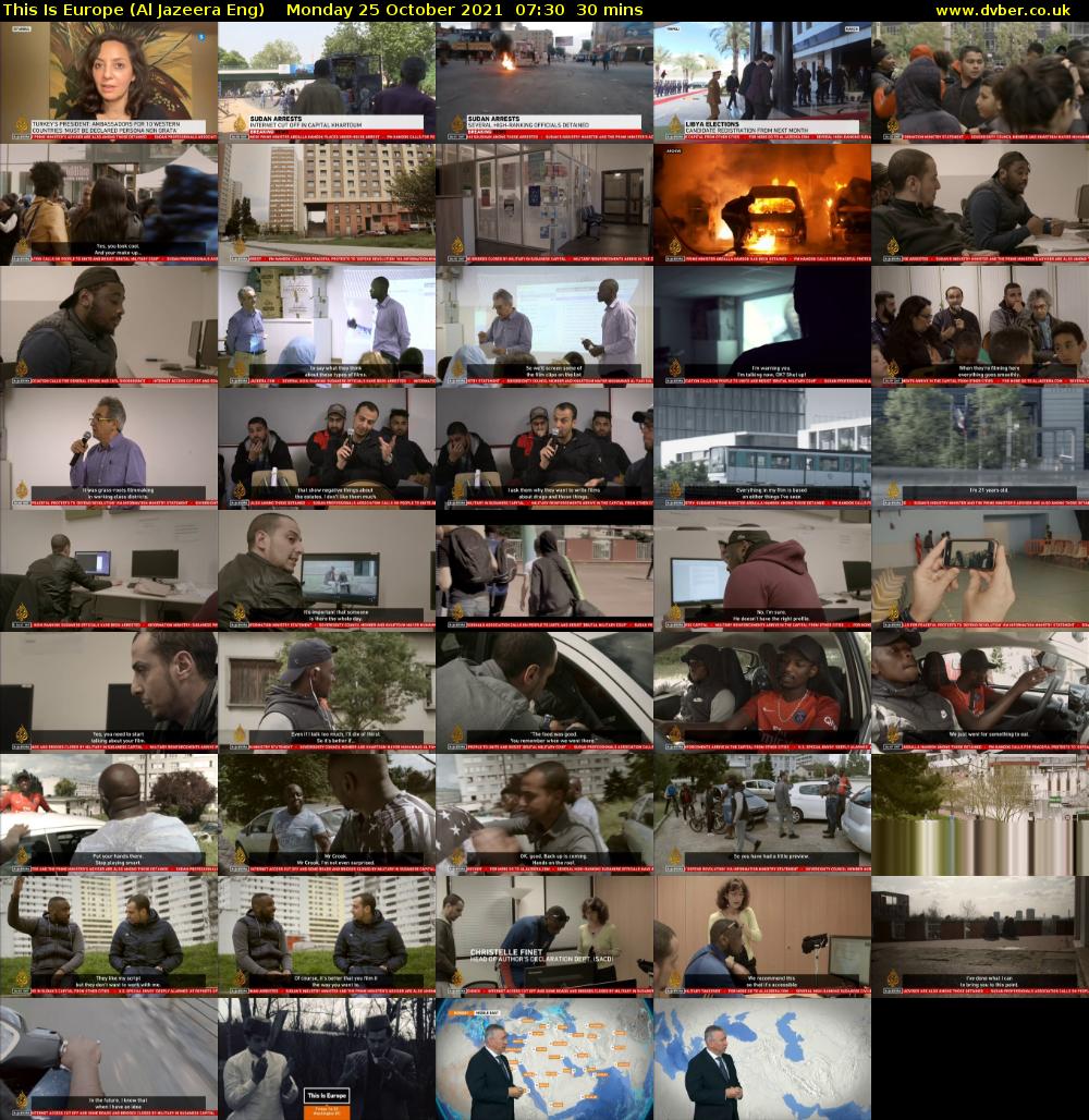 This Is Europe (Al Jazeera Eng) Monday 25 October 2021 07:30 - 08:00