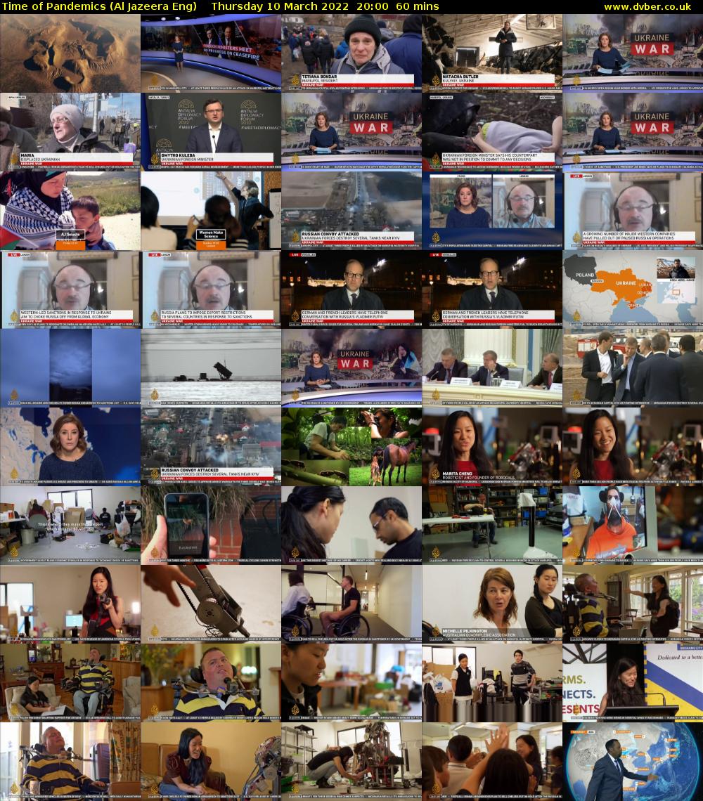 Time of Pandemics (Al Jazeera Eng) Thursday 10 March 2022 20:00 - 21:00