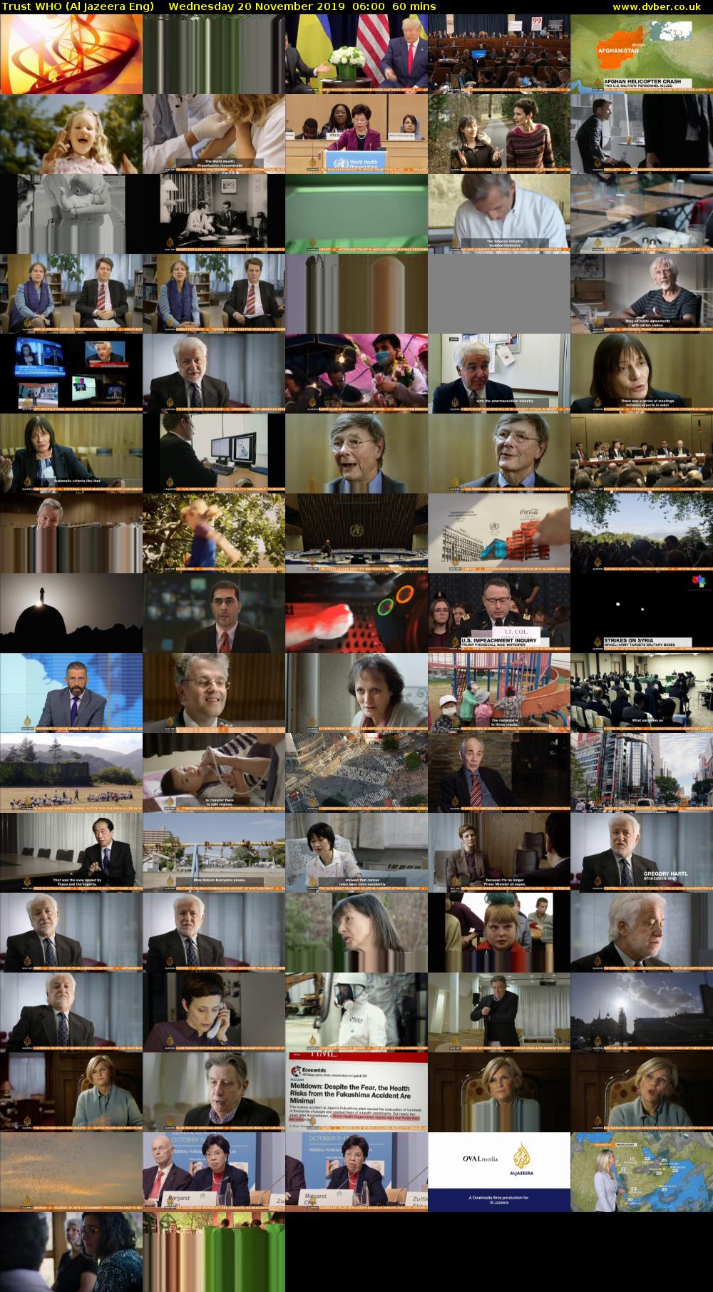 Trust WHO (Al Jazeera Eng) Wednesday 20 November 2019 06:00 - 07:00