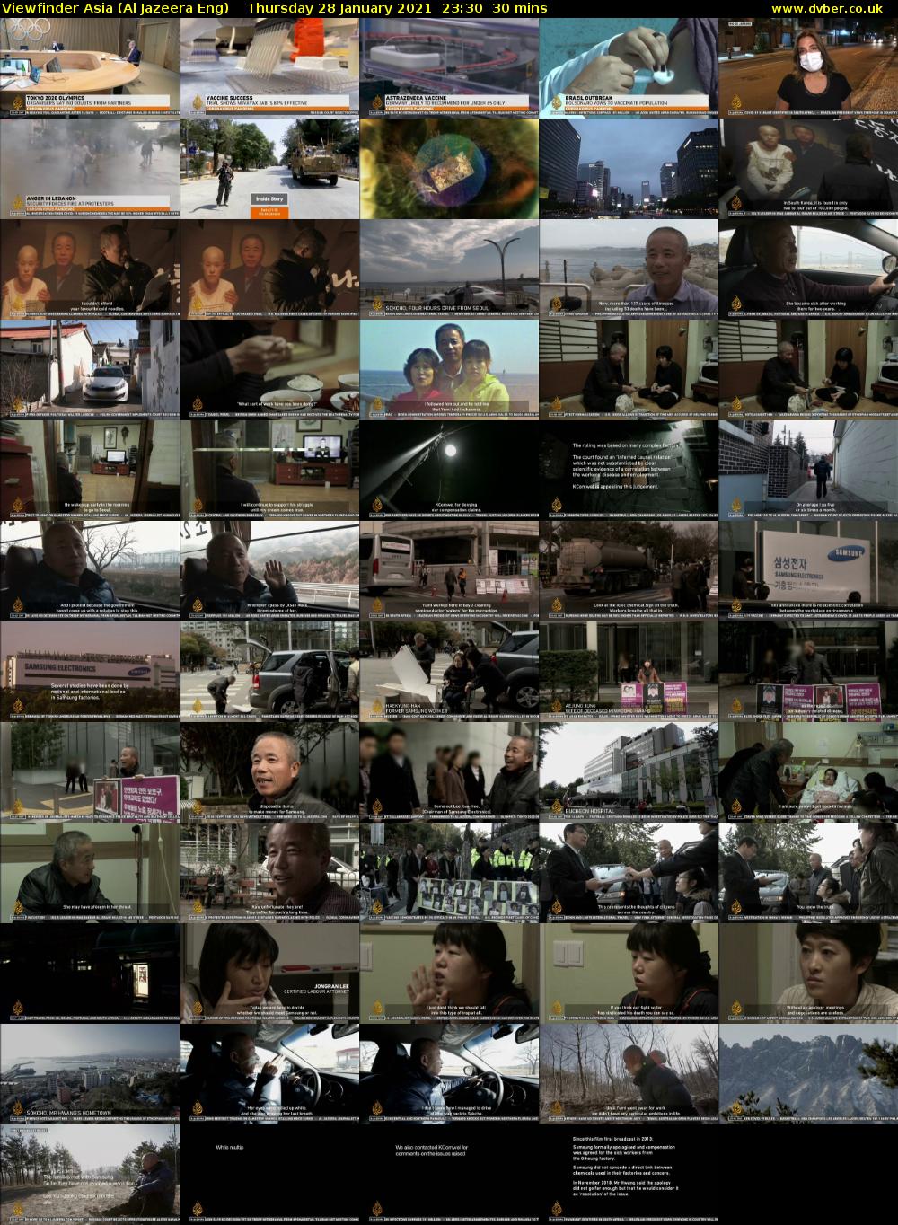 Viewfinder Asia (Al Jazeera Eng) Thursday 28 January 2021 23:30 - 00:00