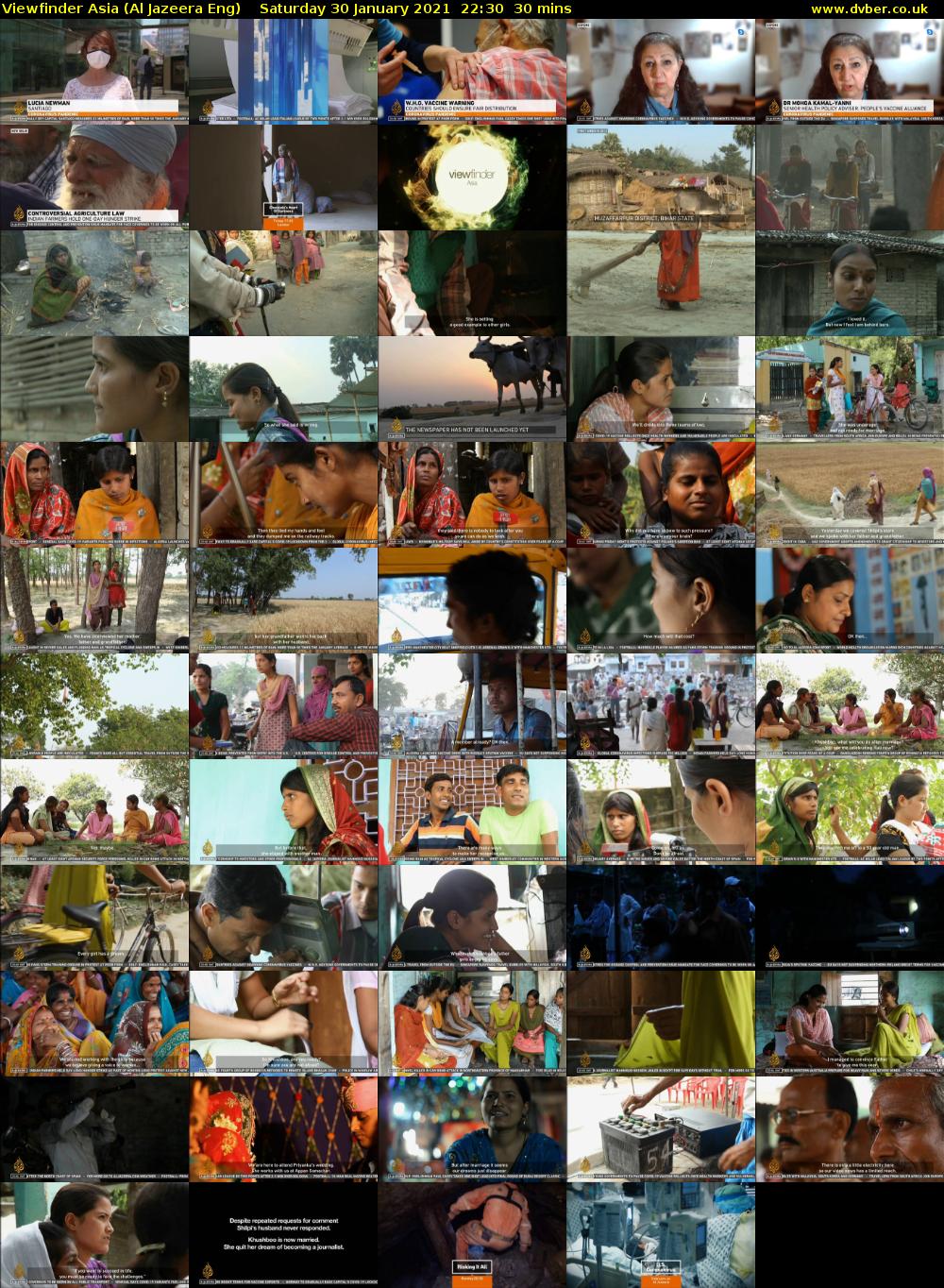 Viewfinder Asia (Al Jazeera Eng) Saturday 30 January 2021 22:30 - 23:00