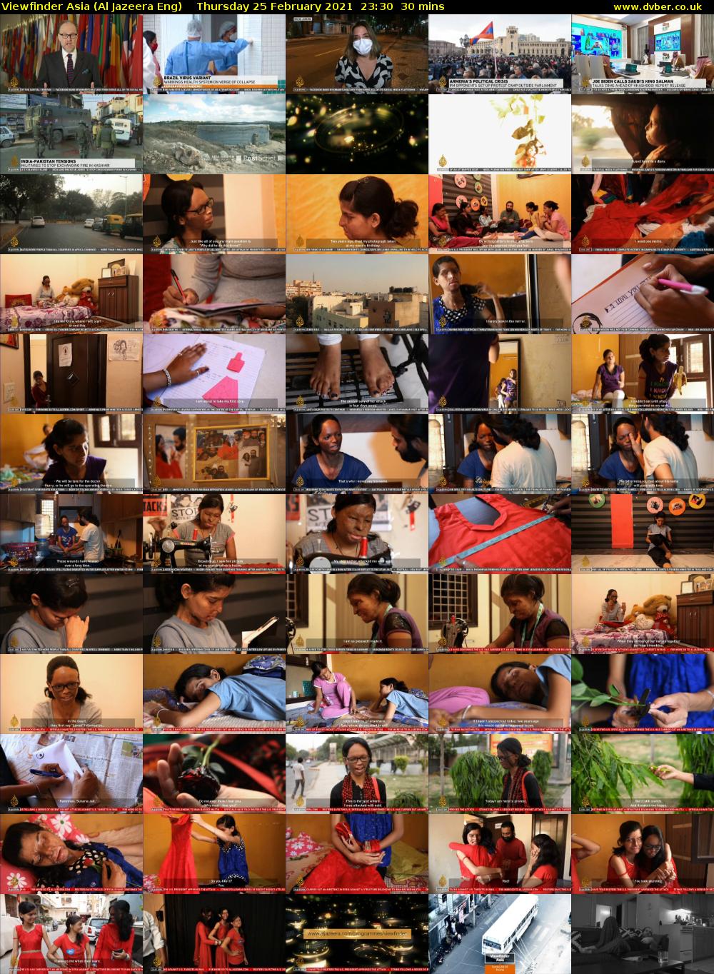 Viewfinder Asia (Al Jazeera Eng) Thursday 25 February 2021 23:30 - 00:00