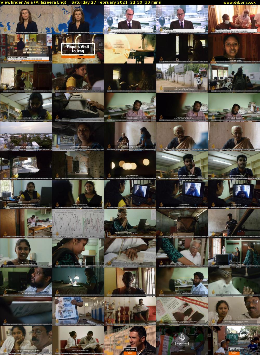 Viewfinder Asia (Al Jazeera Eng) Saturday 27 February 2021 22:30 - 23:00
