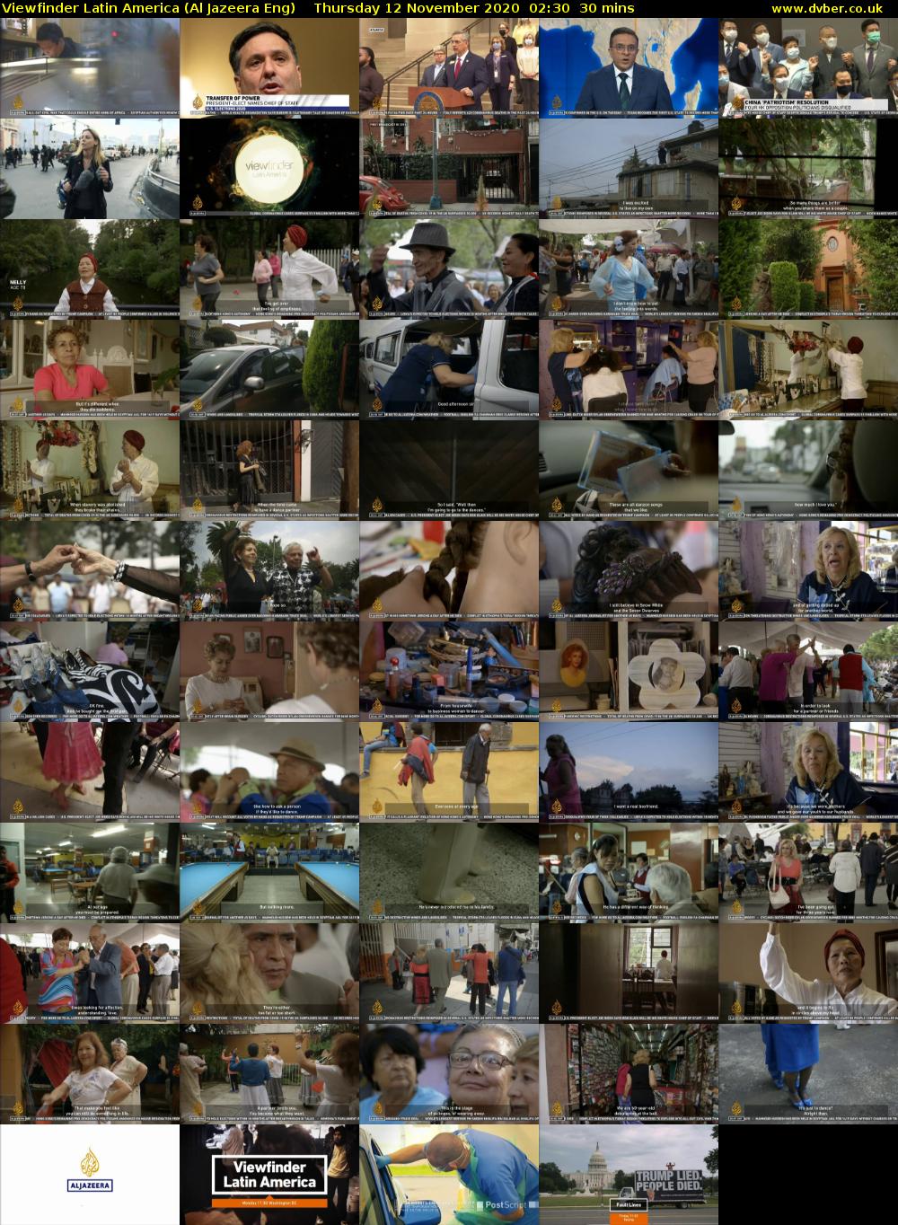 Viewfinder Latin America (Al Jazeera Eng) Thursday 12 November 2020 02:30 - 03:00