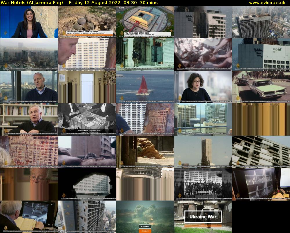 War Hotels (Al Jazeera Eng) Friday 12 August 2022 03:30 - 04:00