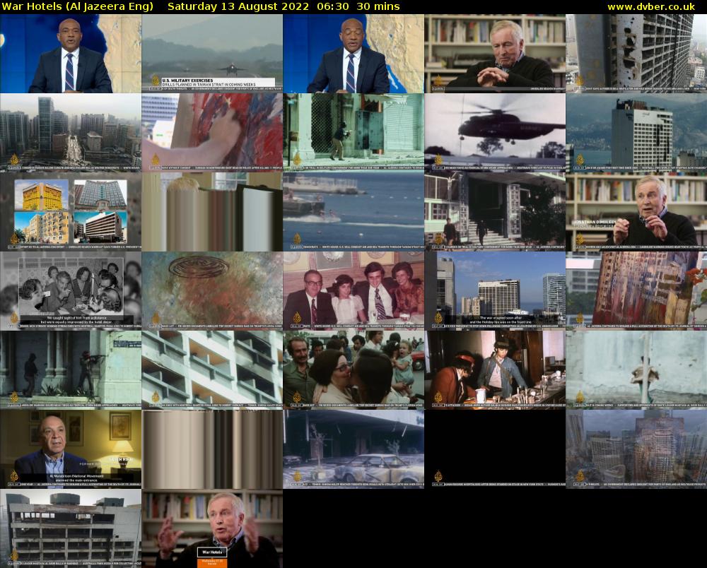 War Hotels (Al Jazeera Eng) Saturday 13 August 2022 06:30 - 07:00