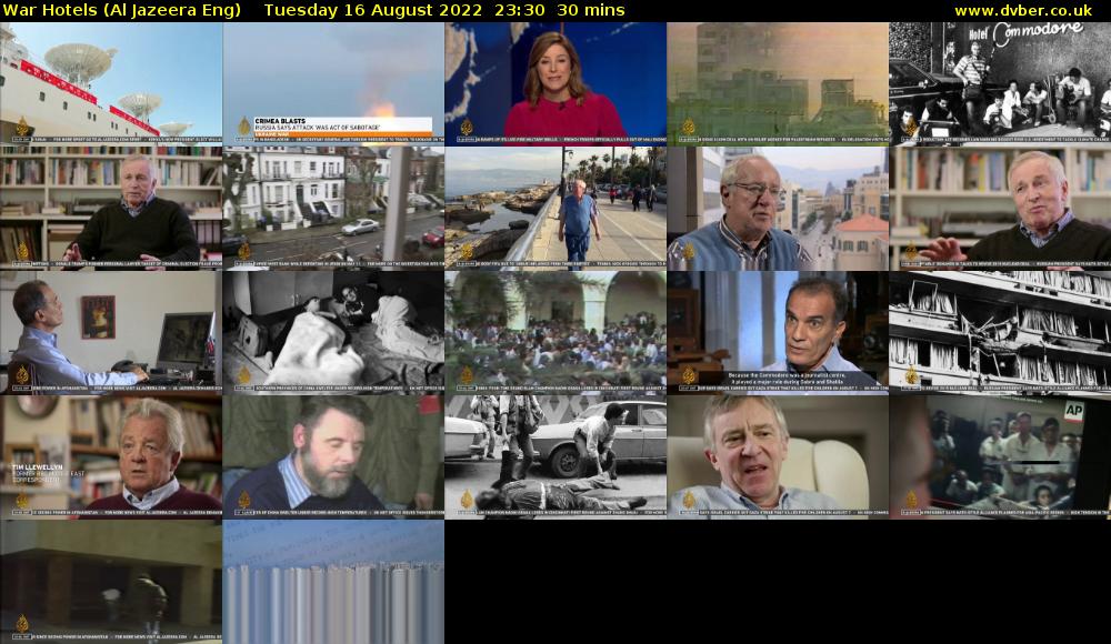 War Hotels (Al Jazeera Eng) Tuesday 16 August 2022 23:30 - 00:00