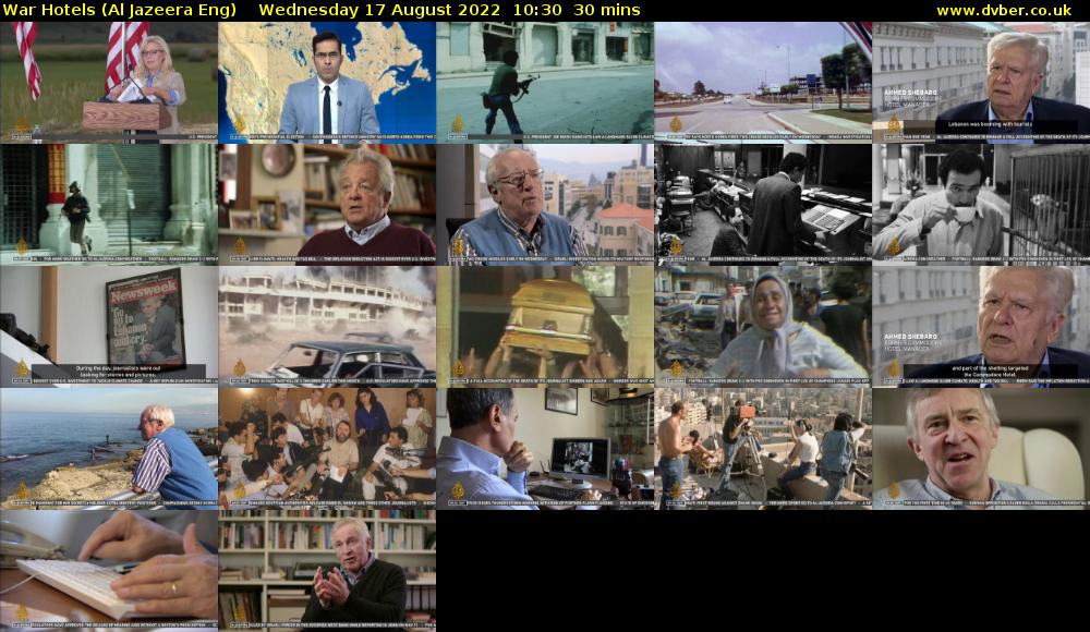 War Hotels (Al Jazeera Eng) Wednesday 17 August 2022 10:30 - 11:00