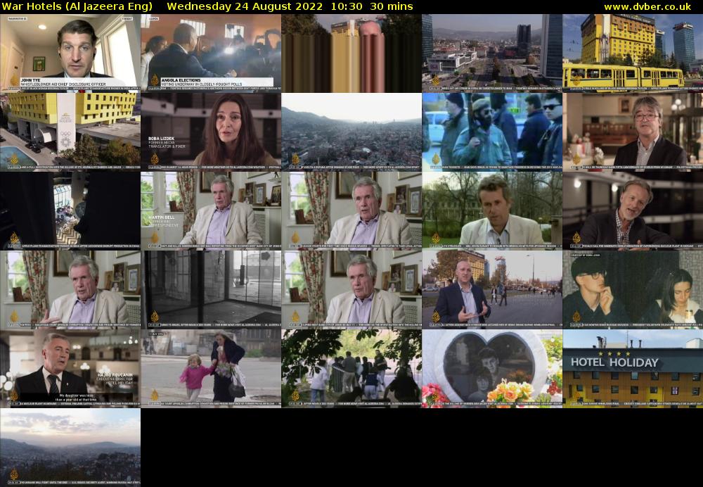 War Hotels (Al Jazeera Eng) Wednesday 24 August 2022 10:30 - 11:00