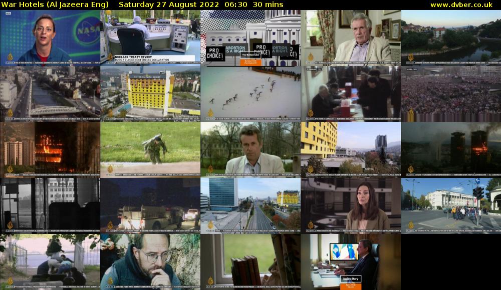War Hotels (Al Jazeera Eng) Saturday 27 August 2022 06:30 - 07:00